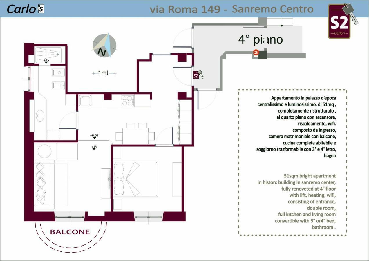 Carlos Bcs2 - Sanremo Center Suite - 외부 사진
